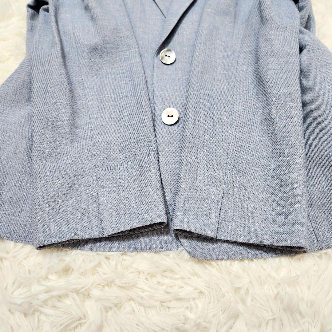 Leilian × Loro Piana リネン シルク テーラードジャケット