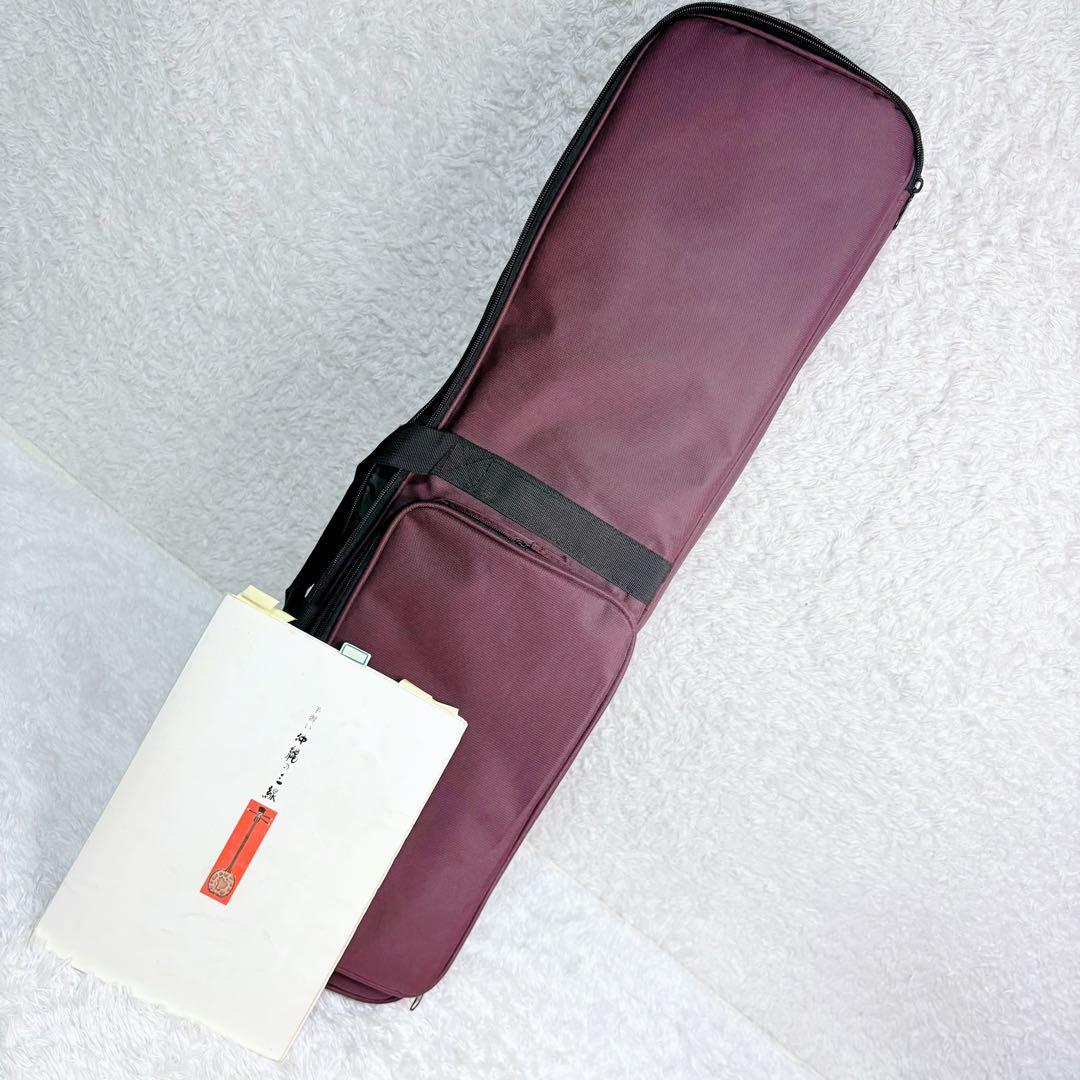 沖縄三線 蛇柄 本革風 ケース付 和楽器 民族楽器