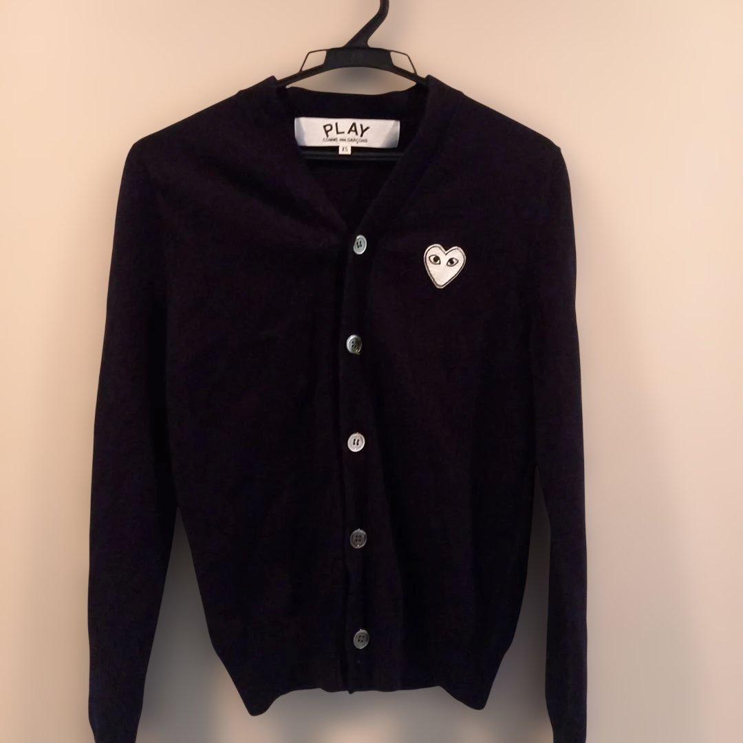PLAY Comme des Garçons ネイビーカーディガン XS