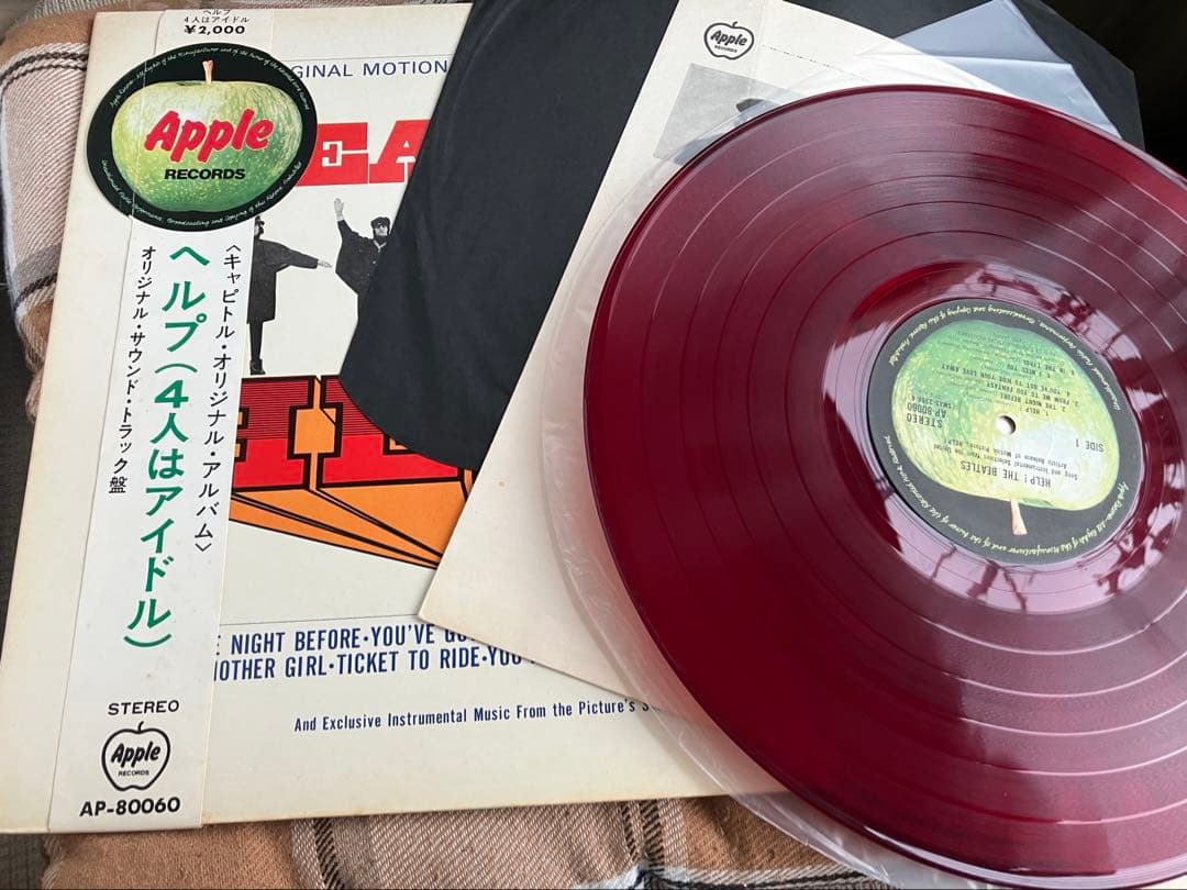 良好赤盤　アメリカ　稀少赤盤ヘルプ　丸帯