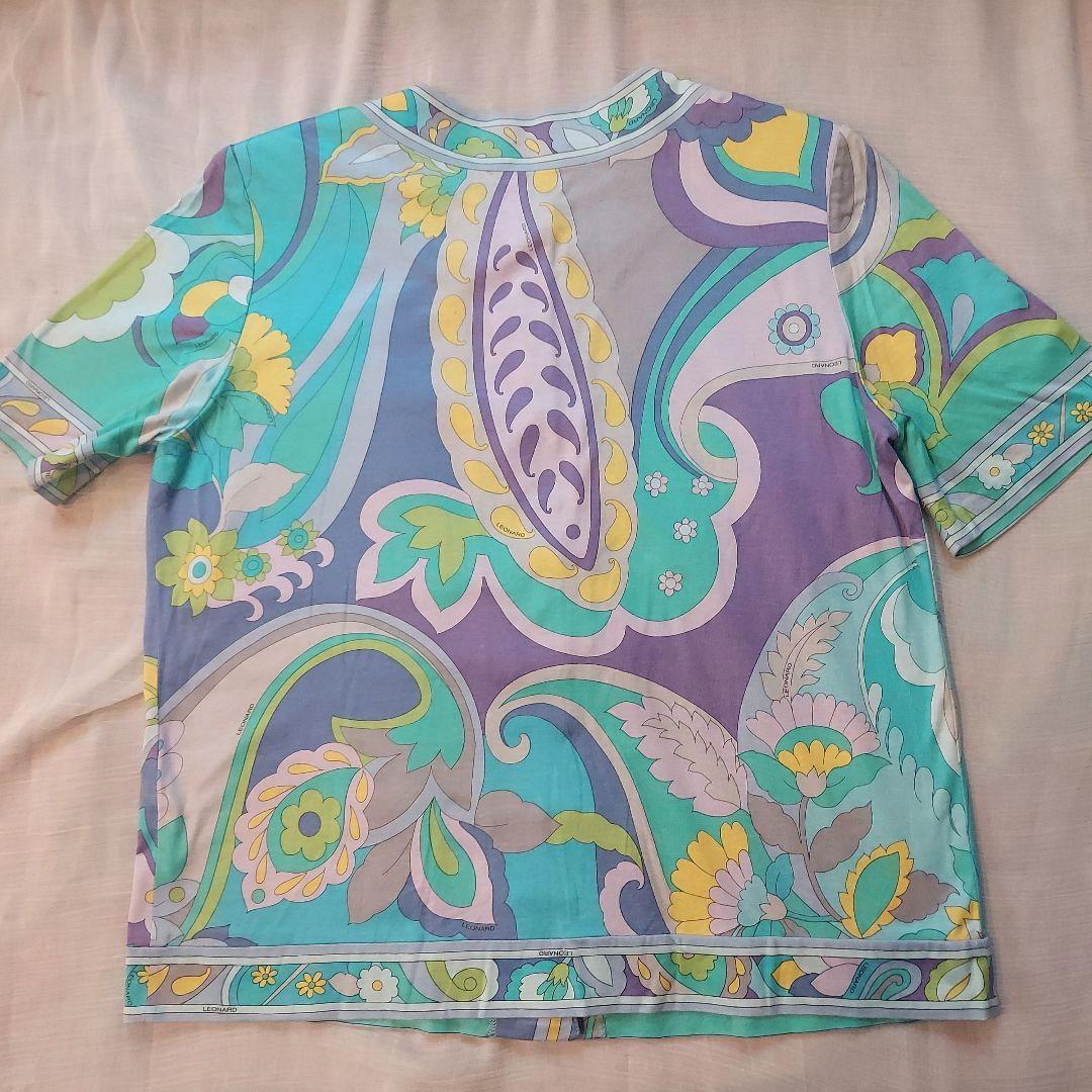 LEONARD フラワー・パターン 半袖Tシャツ