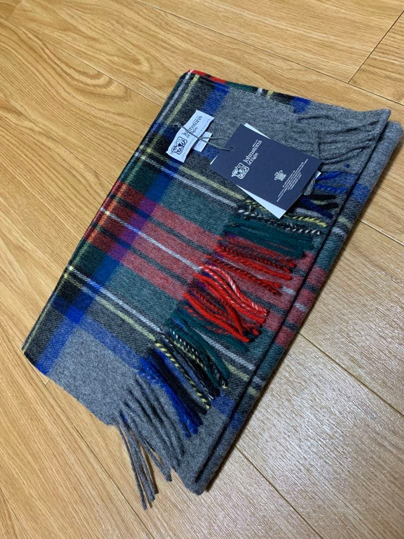の*り様 Johnstons of Elgin中判マフラーカシミヤ% グレースチ