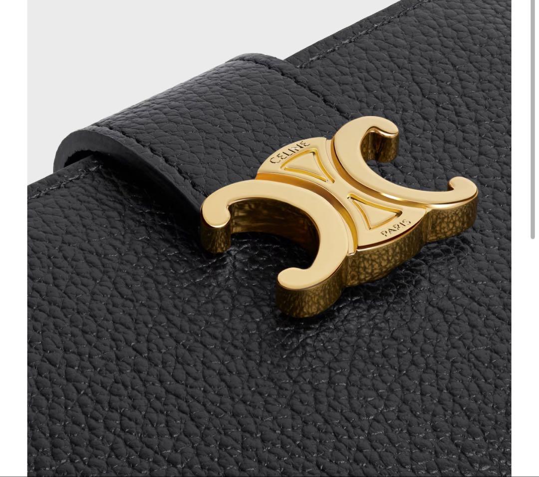 【極美品】セリーヌ　ファインストラップウォレット　ブラック