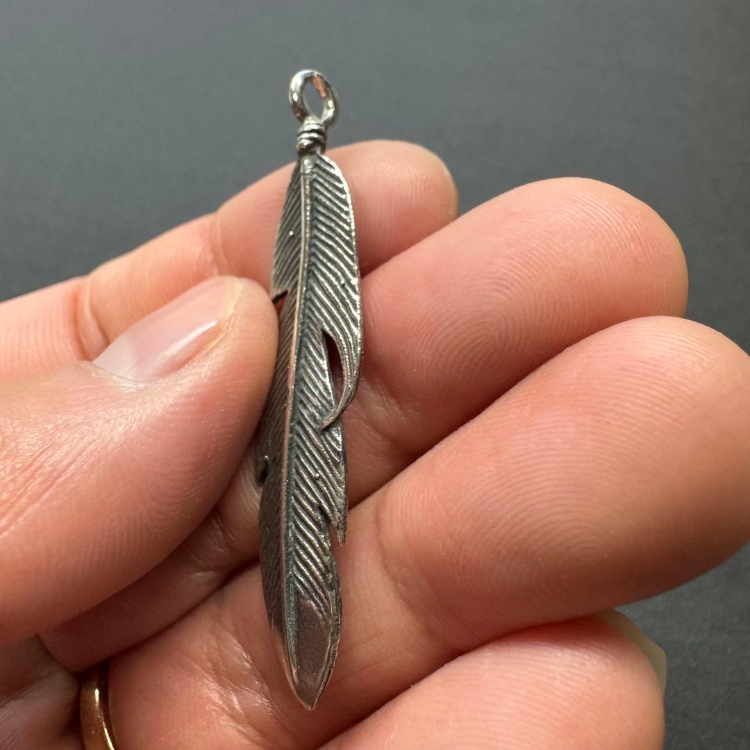【sterling silver925】フェザー ペンダントトップ