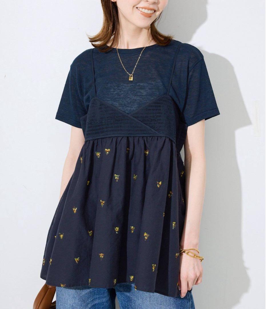 <新品>SLOBE IENAスローブイエナ/花柄キャミ