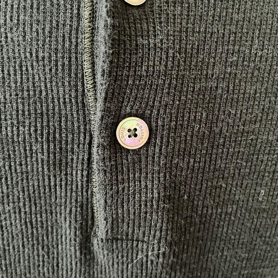 LOUIS VUITTON ニット Tシャツ ワンポイントロゴ ネイビー