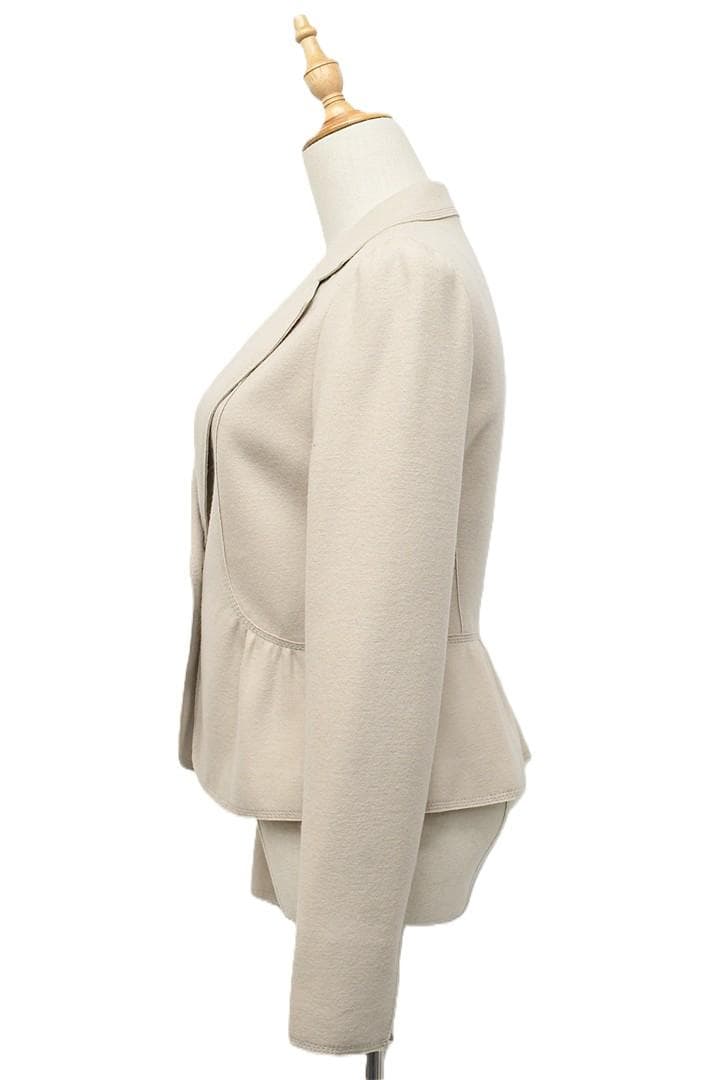 H542/美品 UNTITLED ジャケット ギャザー 表起毛 アンゴラ混 3