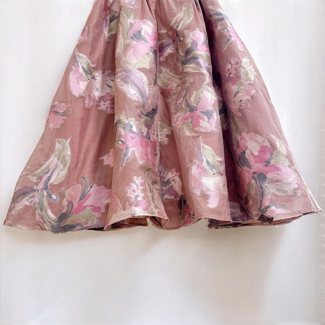 極美品✨2024年CELFORD♡ペイントフラワージャガードスカート 36 花柄