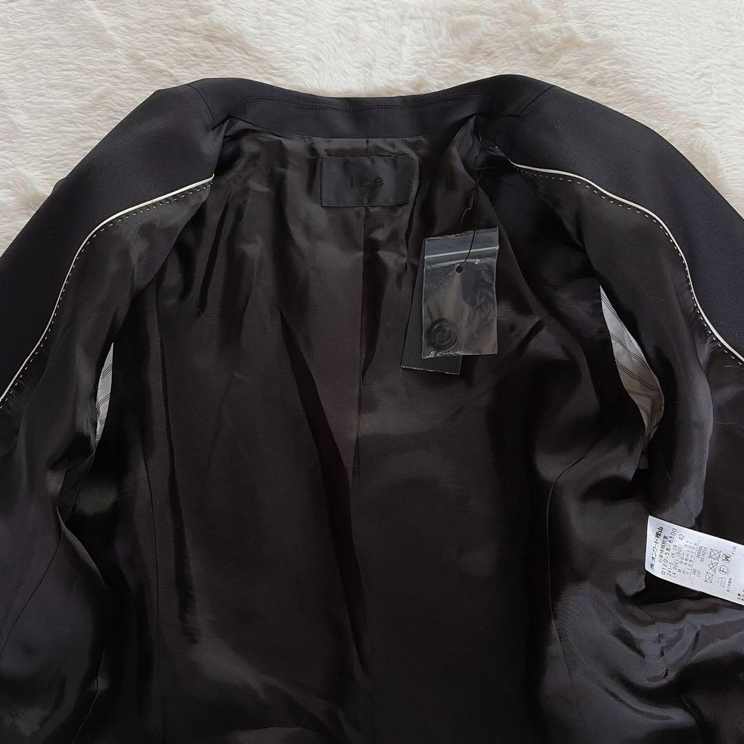 新品タグ付き✨希少大きなサイズ42XL【iCB】テーラードジャケット 黒 ウール