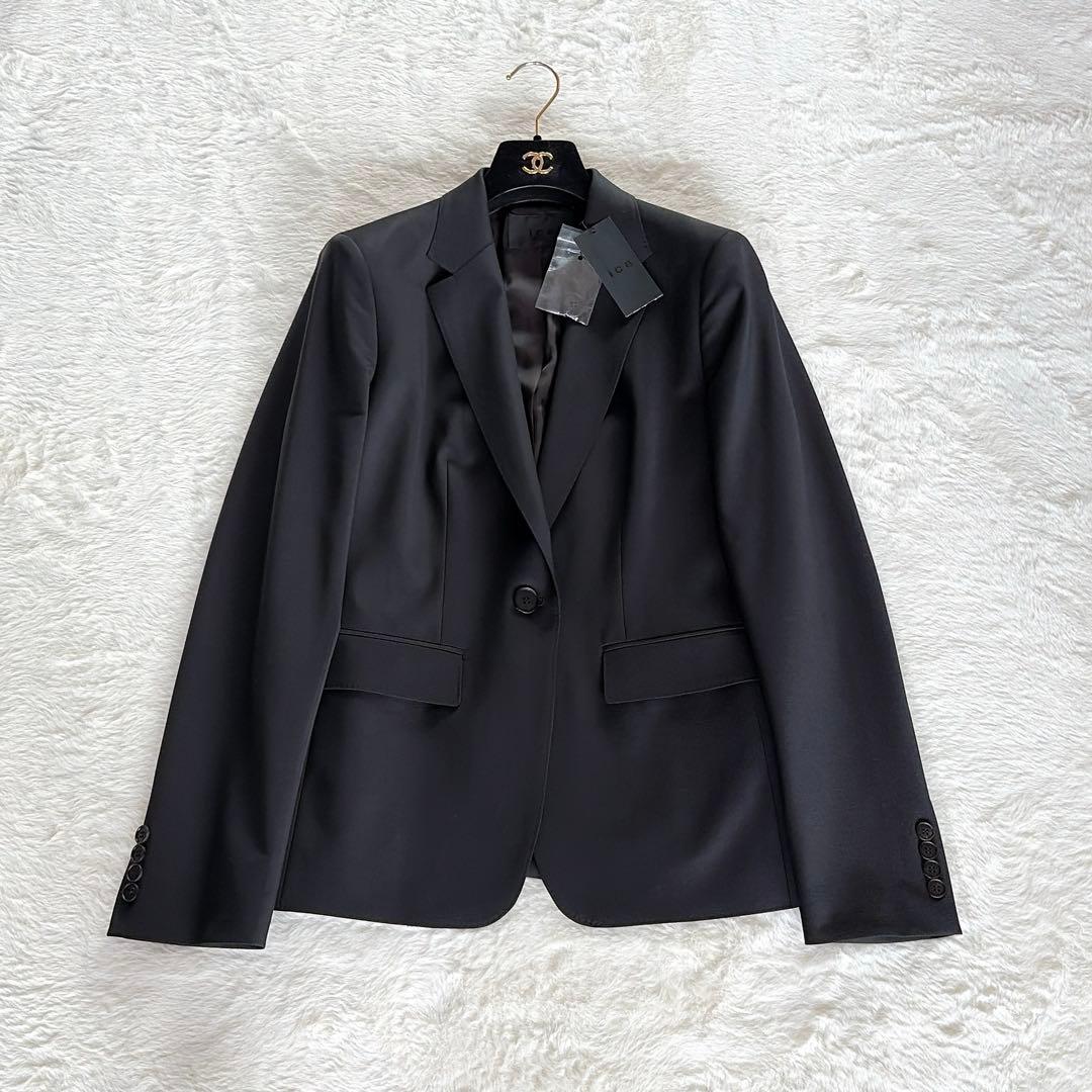 新品タグ付き✨希少大きなサイズ42XL【iCB】テーラードジャケット 黒 ウール