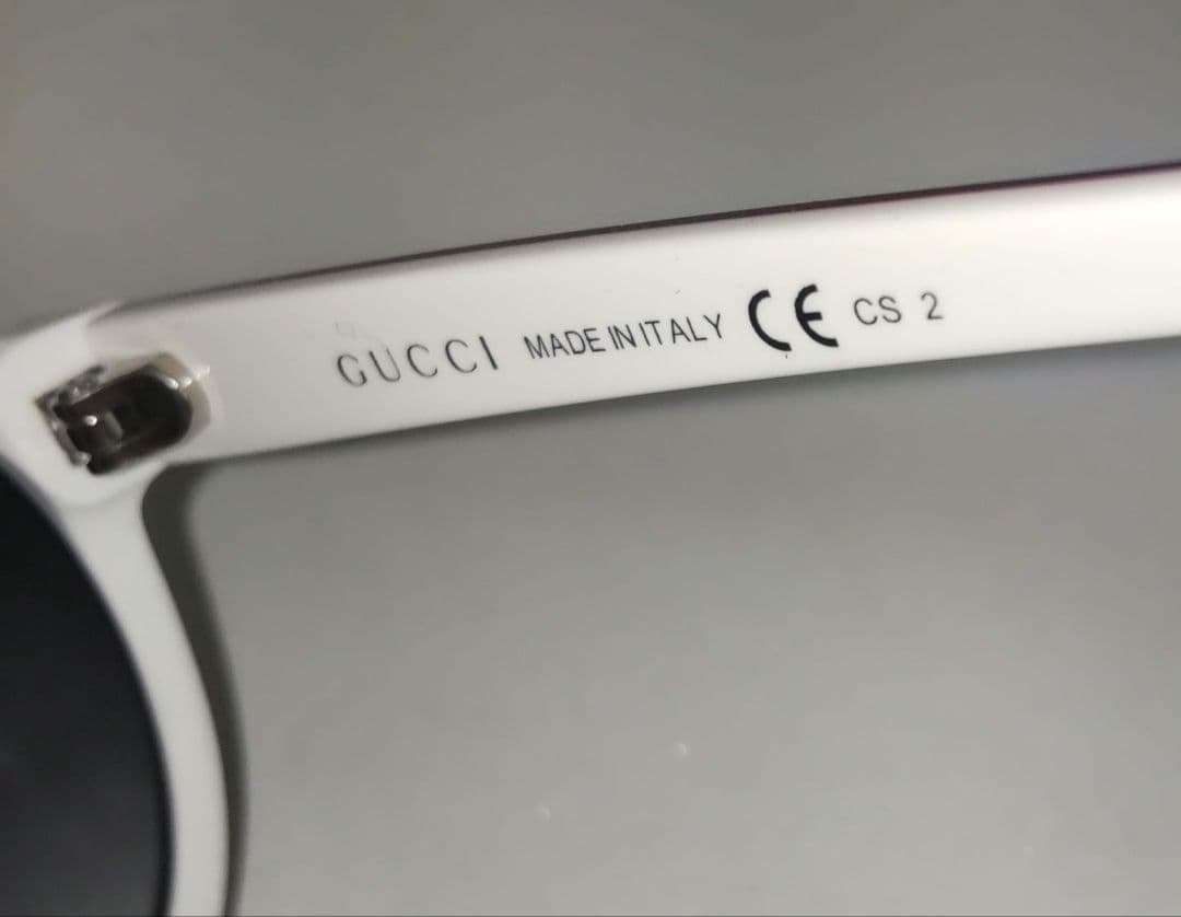 美品 GUCCI ベアー サングラス ホワイト シェリーライン