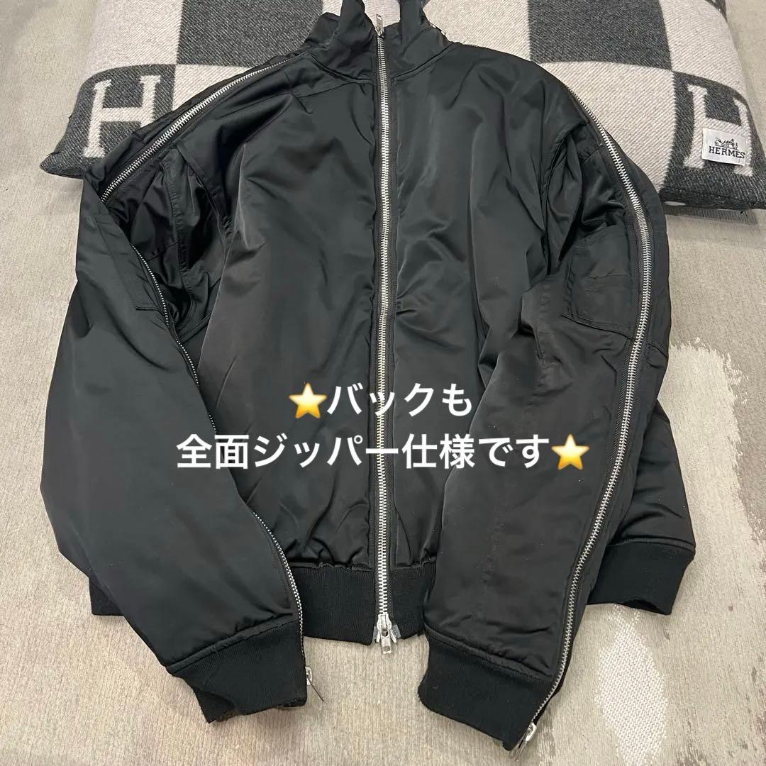 ⭐️激レア⭐️MSGR フライトジャケット　ミリタリー　ＭＡ１　全面ジッパー　黒 Ｆ