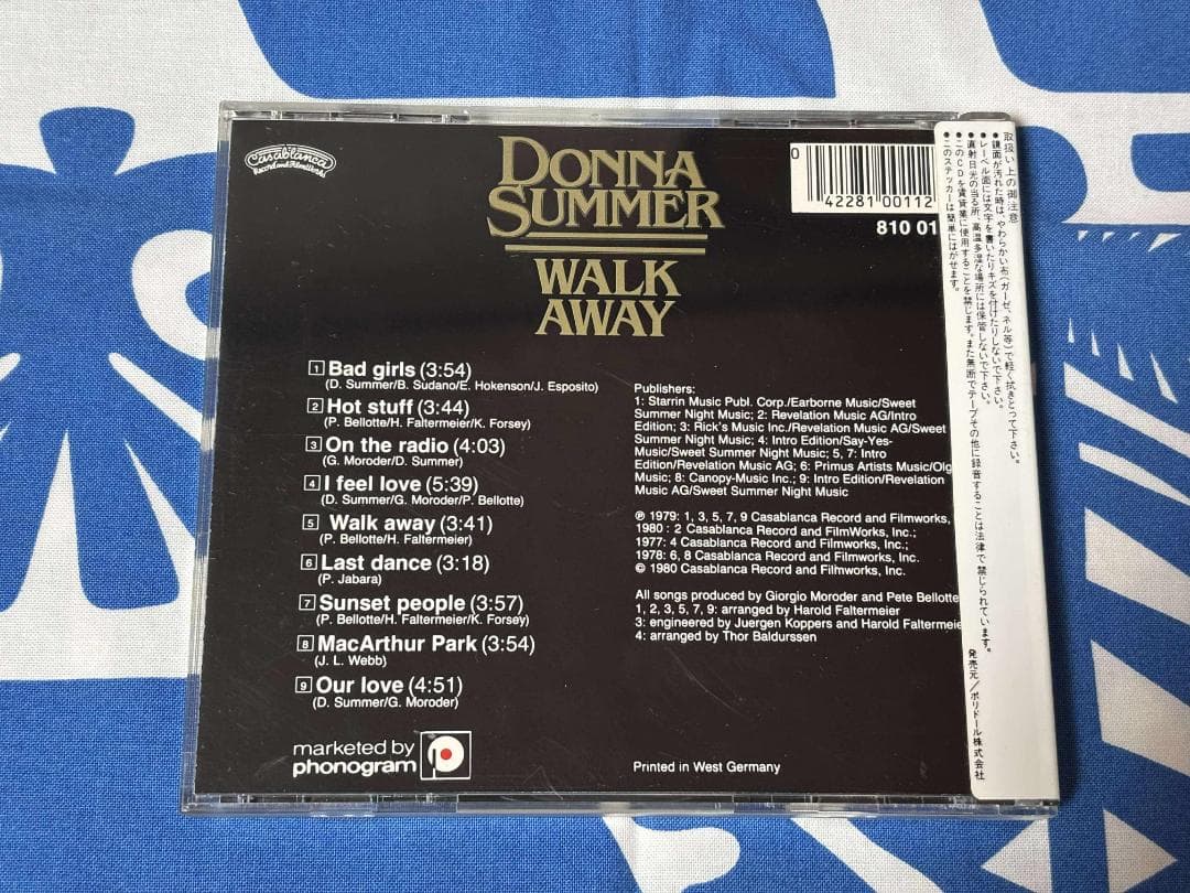 DONNA SUMMER WALK AWAY シール帯
