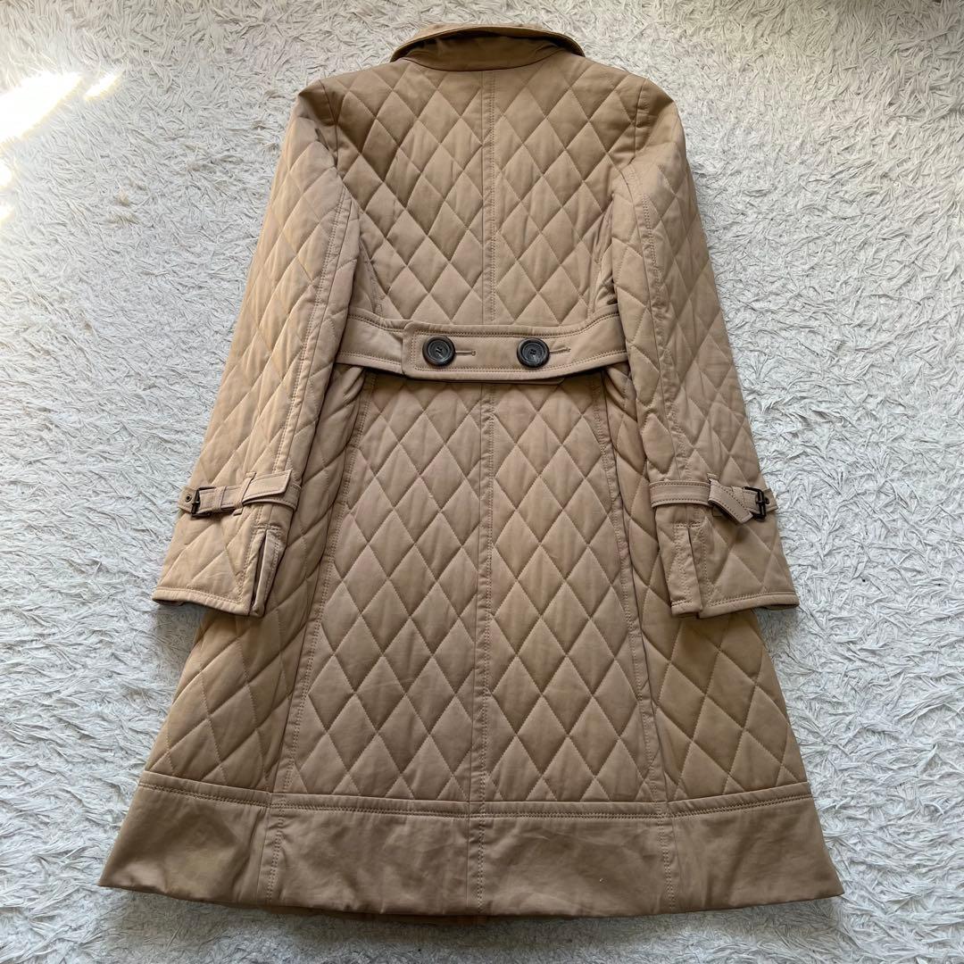 バーバリーブルーレーベル キルティング ロングコート ノバチェック 40サイズ
