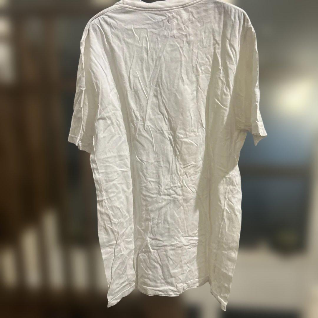 ホワイト Tシャツ テクスチャー ロゴ メゾンマルタンマルジェラ