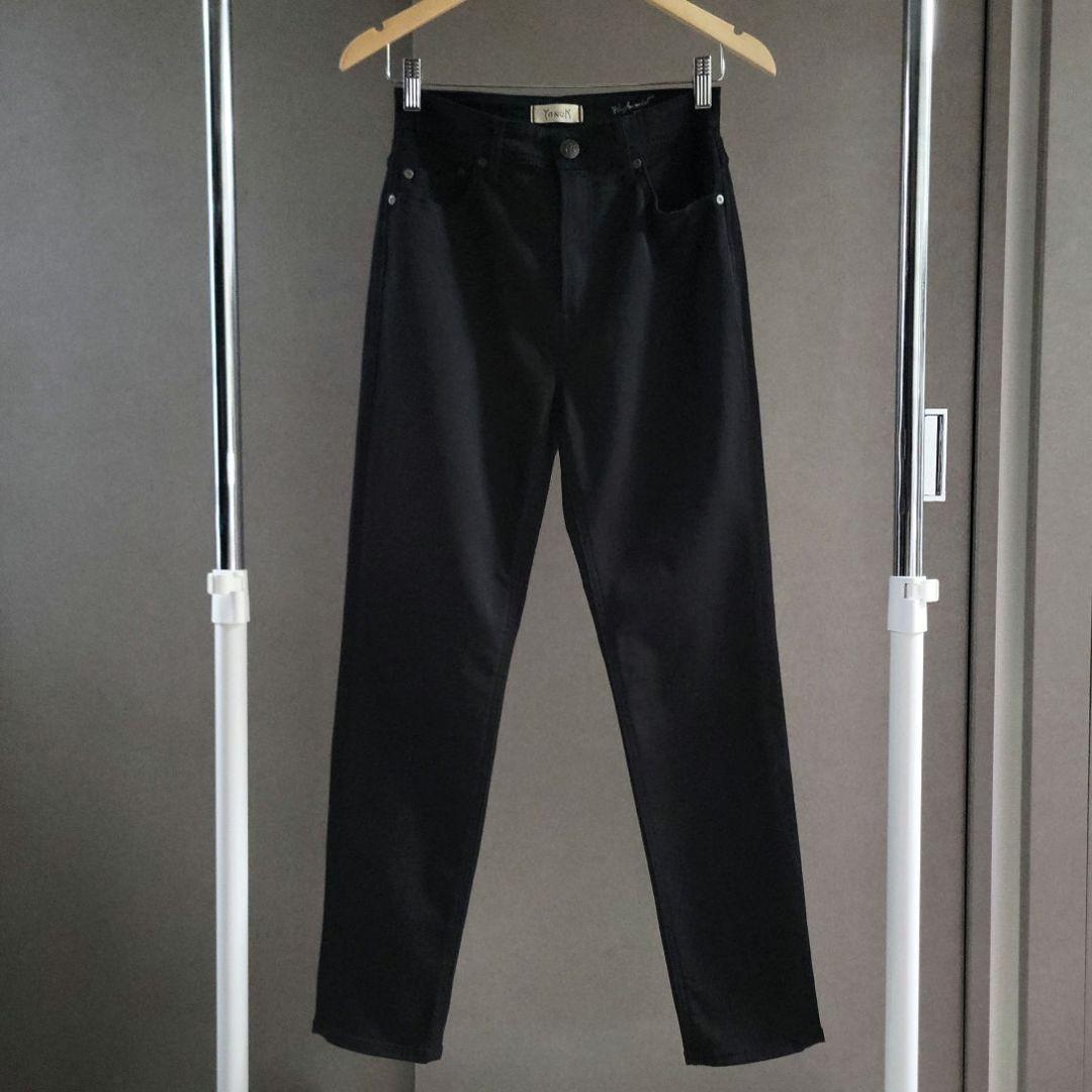 YANUK HighwaistRuth テーパード ブラック デニム ストレッチ