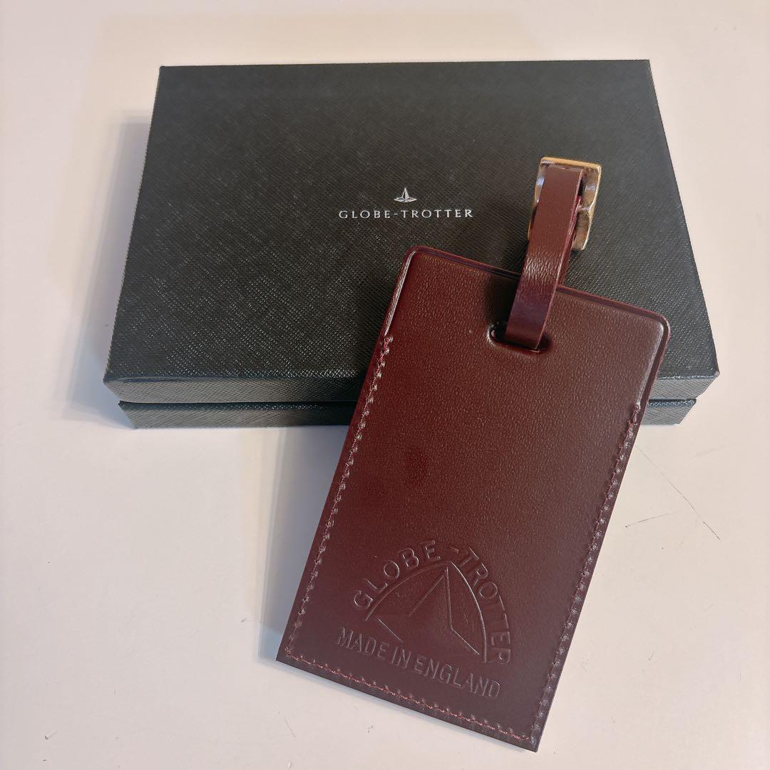 GLOBE-TROTTER バーガンディ ラゲッジタグ