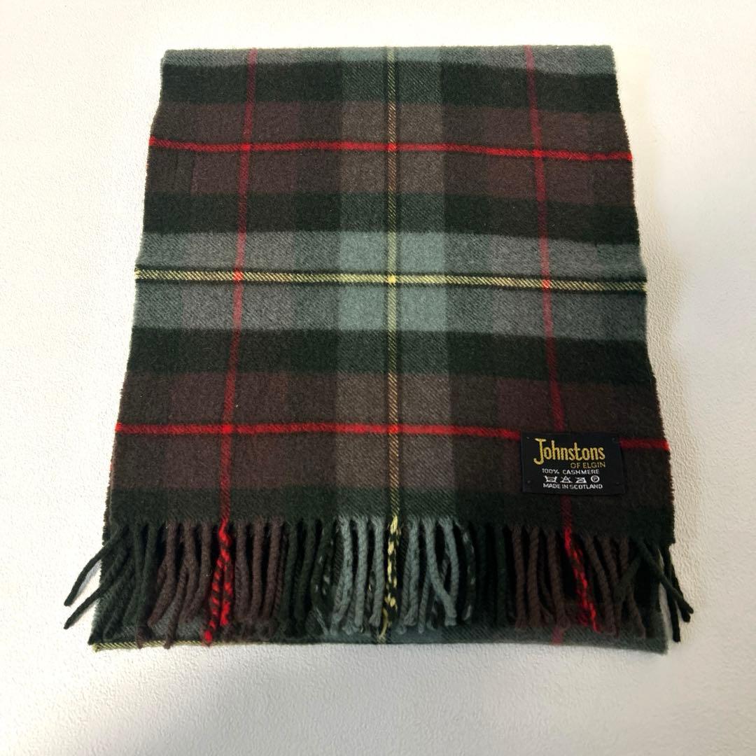 美品✨Johnstons ジョンストンズ カシミヤ100% マフラー チェック
