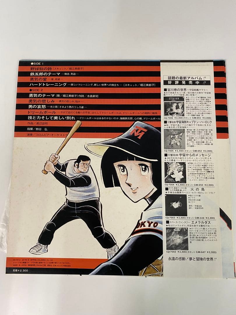 レコード 野球狂の詩 サウンドトラック　希少