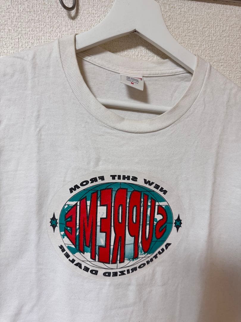 【人気デザイン】シュプリーム センター反転ロゴ 両面プリント Tシャツ 希少