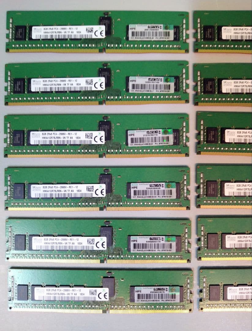 SK Hynix PC4-2666V 8GB 2Rx8 8GB×12枚