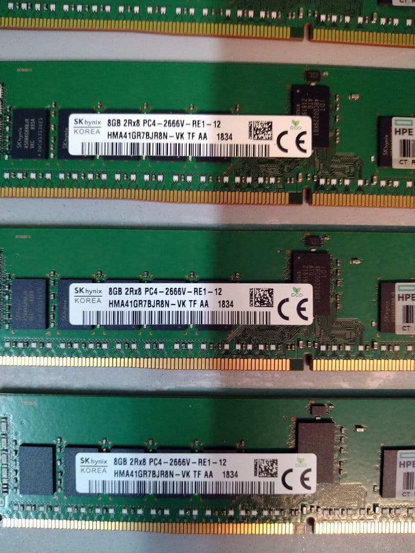 SK Hynix PC4-2666V 8GB 2Rx8 8GB×12枚