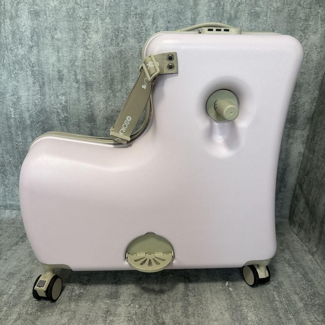 【美品】NORICCO ノリッコ 子供乗れるスーツケース　パステルピンク