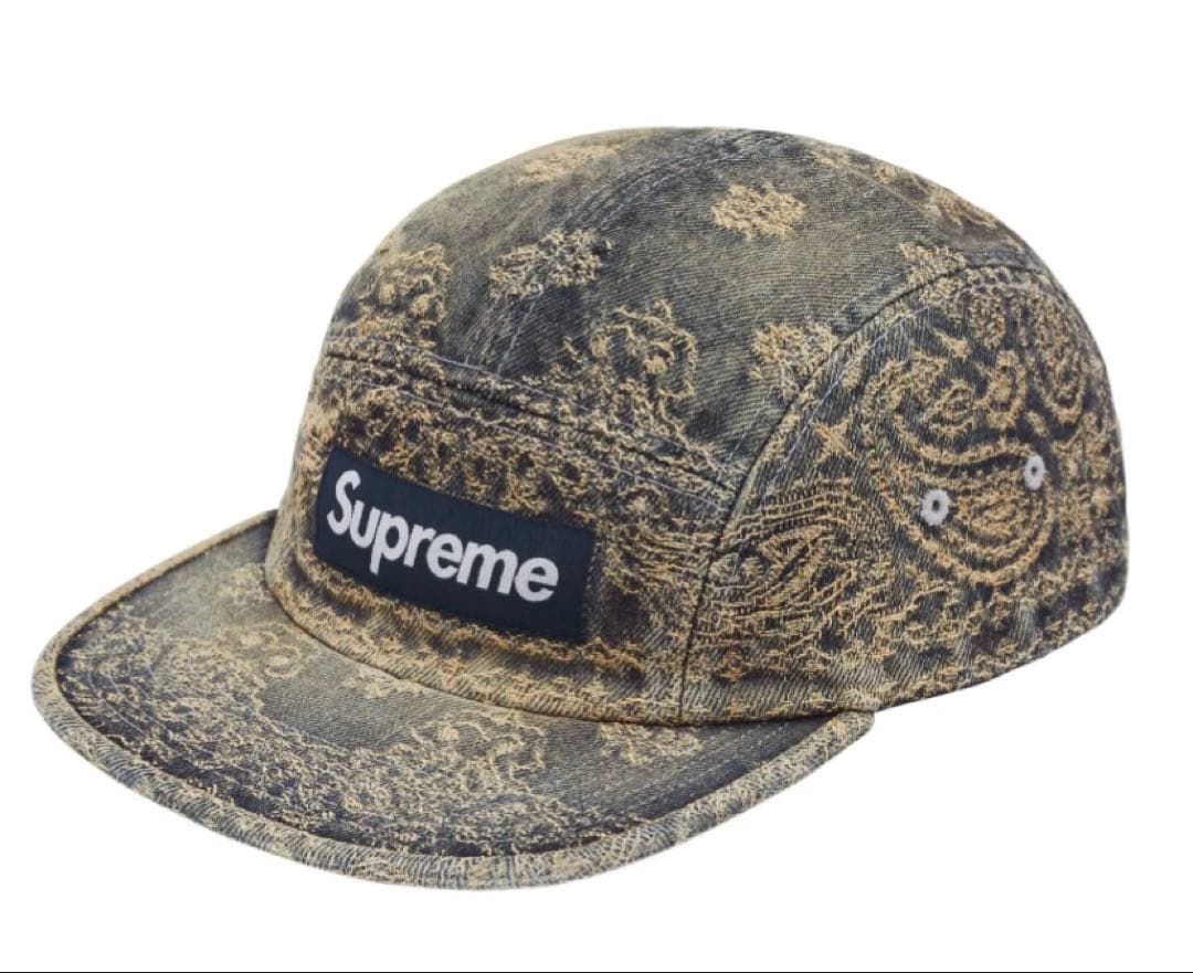 帽子 Supreme Bandana Jacquard Denim Camp Cap