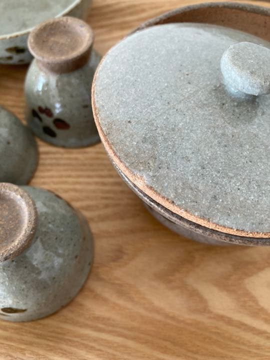 [新品未使用] お煎茶器セット（唐津焼♪♪）☆煎茶道具　お値下げ！
