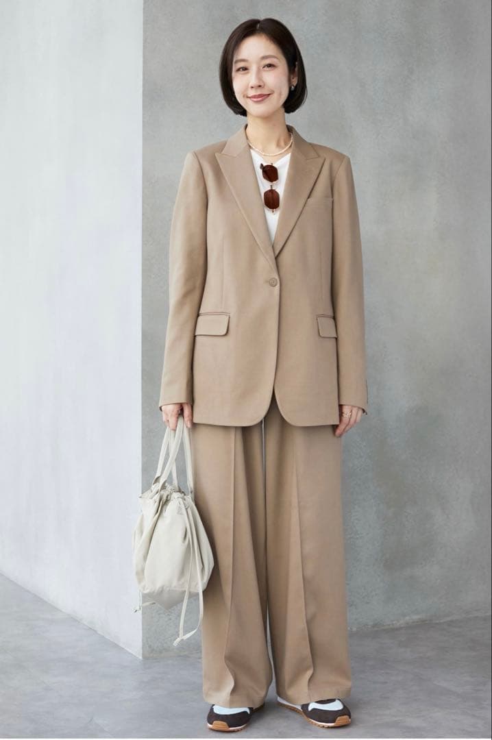 【新品】UNIQLO C テーラードジャケット&イージーワイドパンツセットアップ