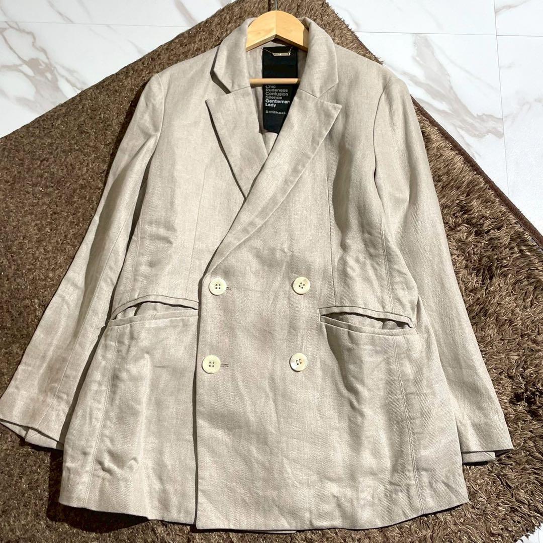 極美品✨Chaos GENTLEMAN LADY リネンヘリンボンジャケット