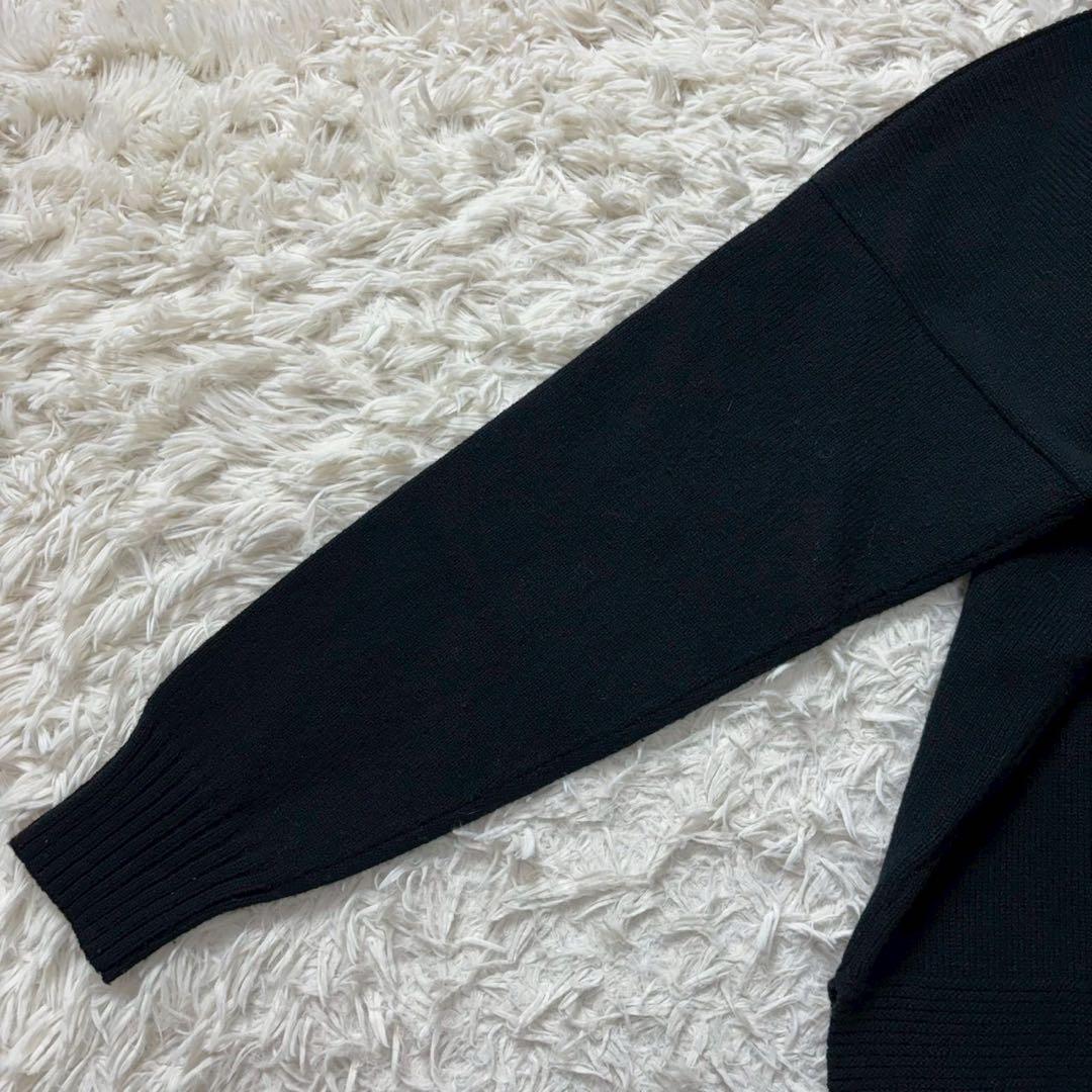 【美品】24AW マーガレットハウエル カシミヤ クルーネックカーディガン 黒