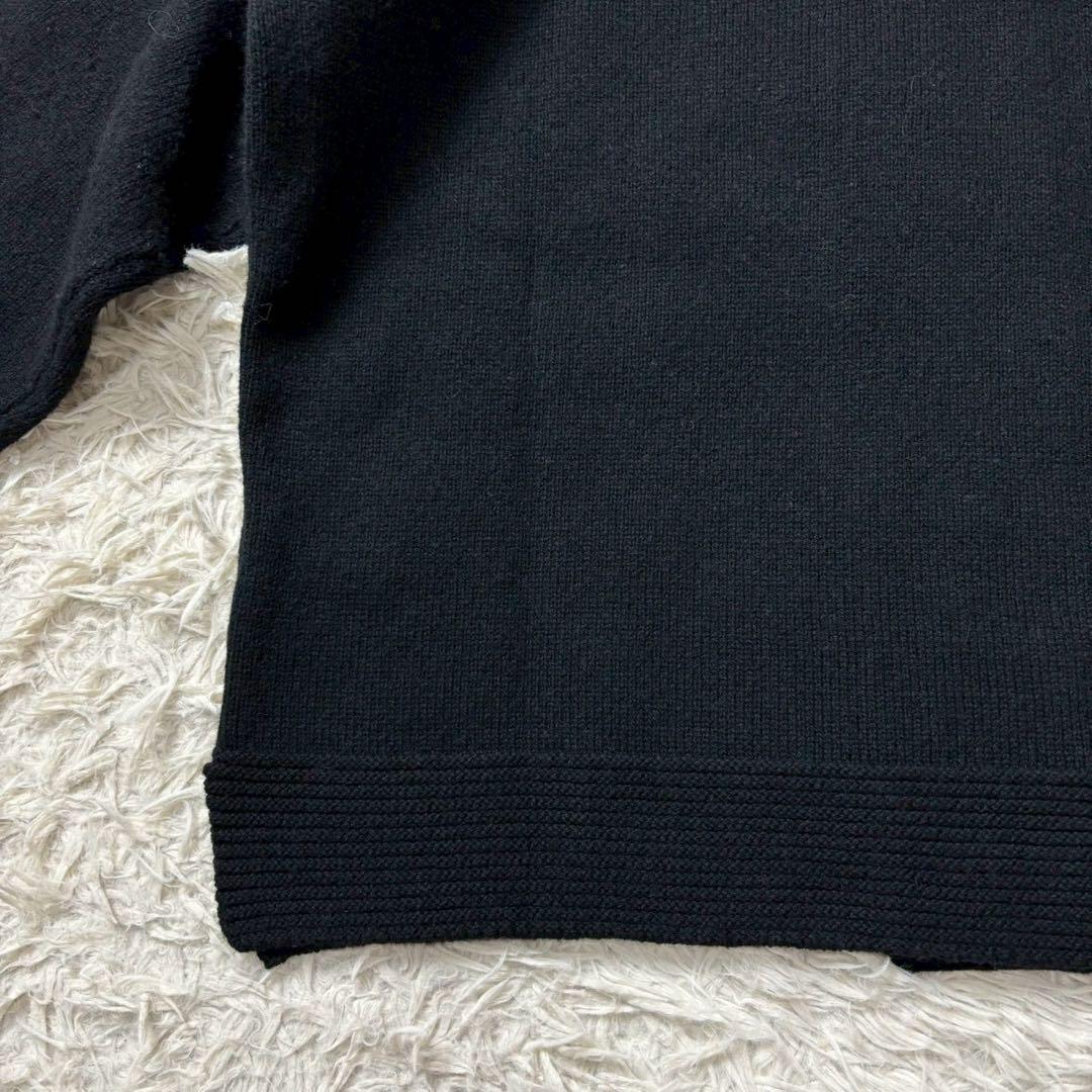 【美品】24AW マーガレットハウエル カシミヤ クルーネックカーディガン 黒
