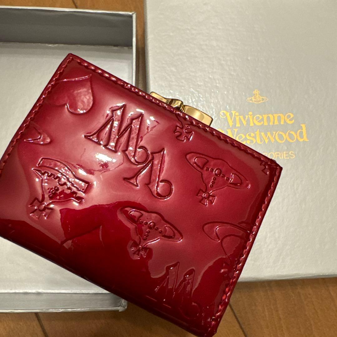 Vivienne Westwood エンボスロゴ 三つ折り財布 レッド