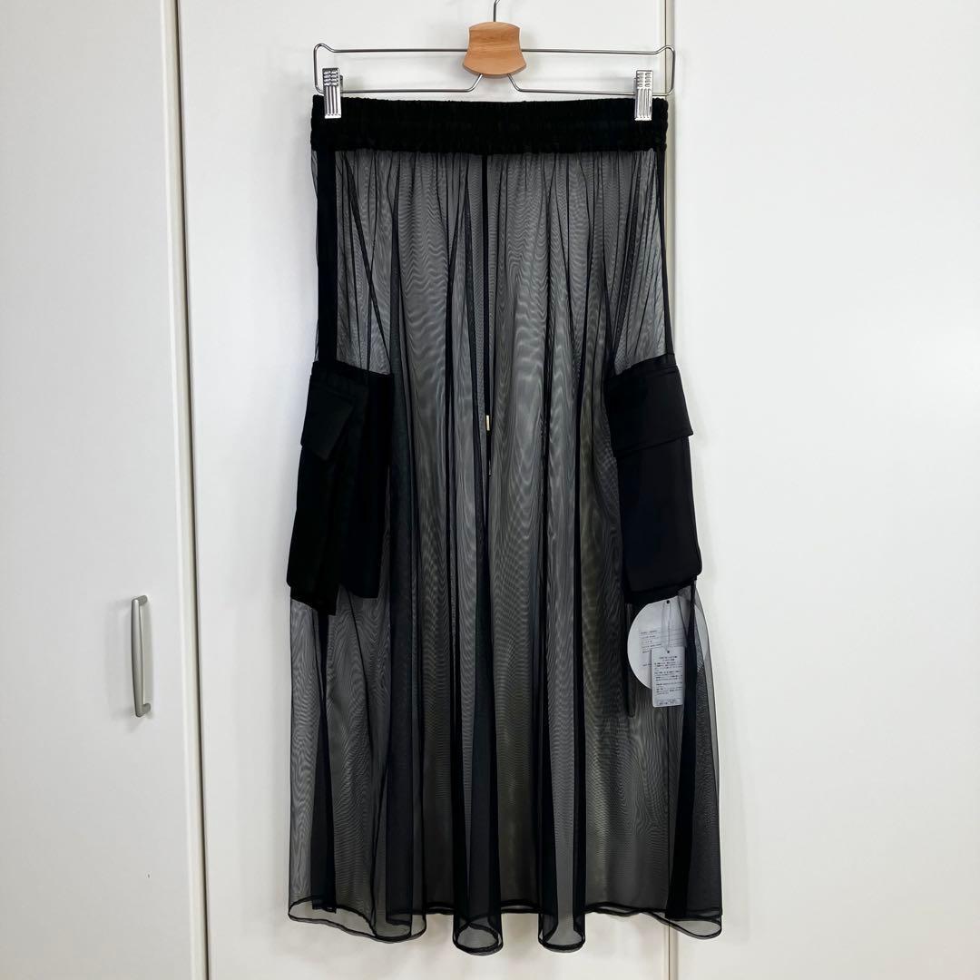 新品 24SS ANREALAGE インビジブルスカート ブラック 36