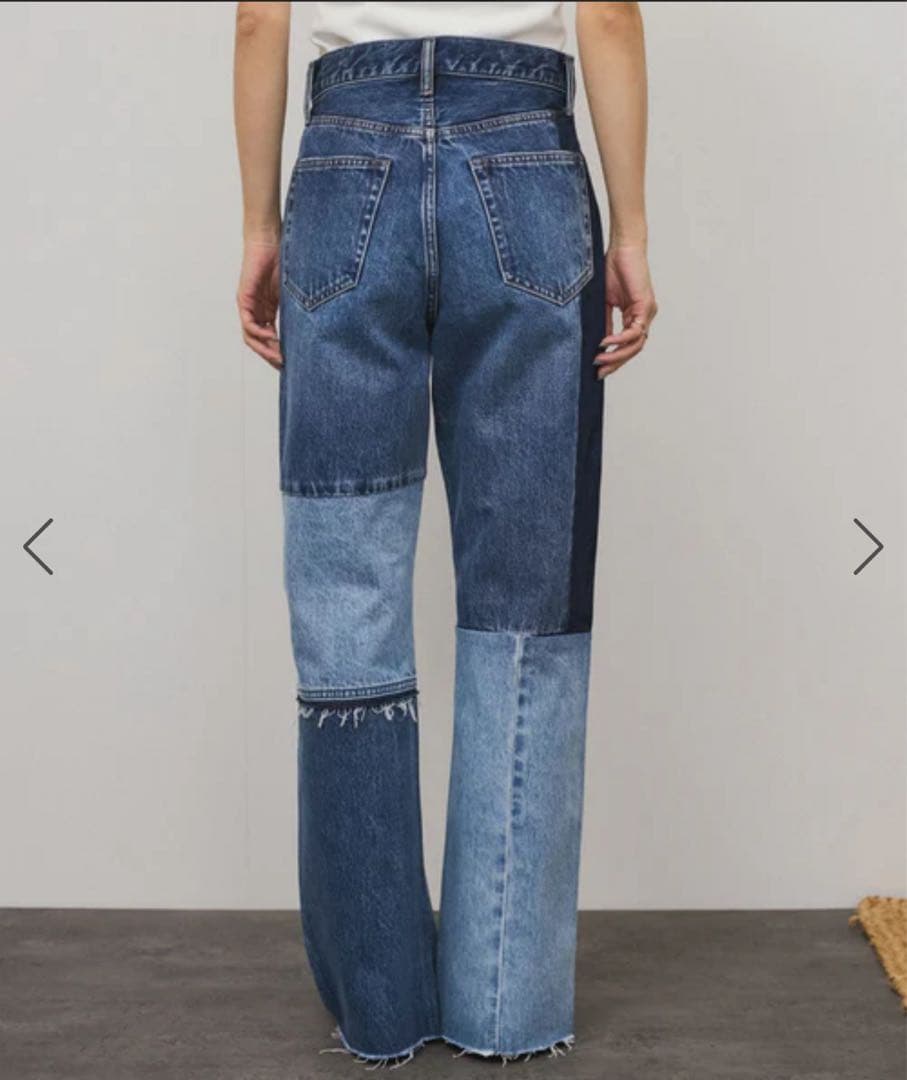 美品サロンアダムエロペ　 COTTON USA リメイクライクセミフレアデニム