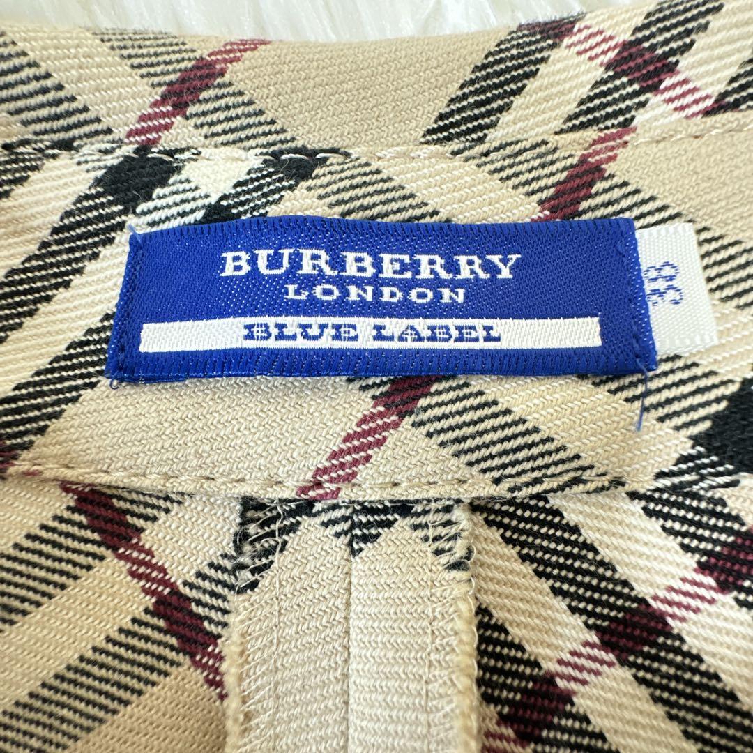 BURBERRY BLUE LABEL 7分袖ワンピース ノバチェック ベルト付