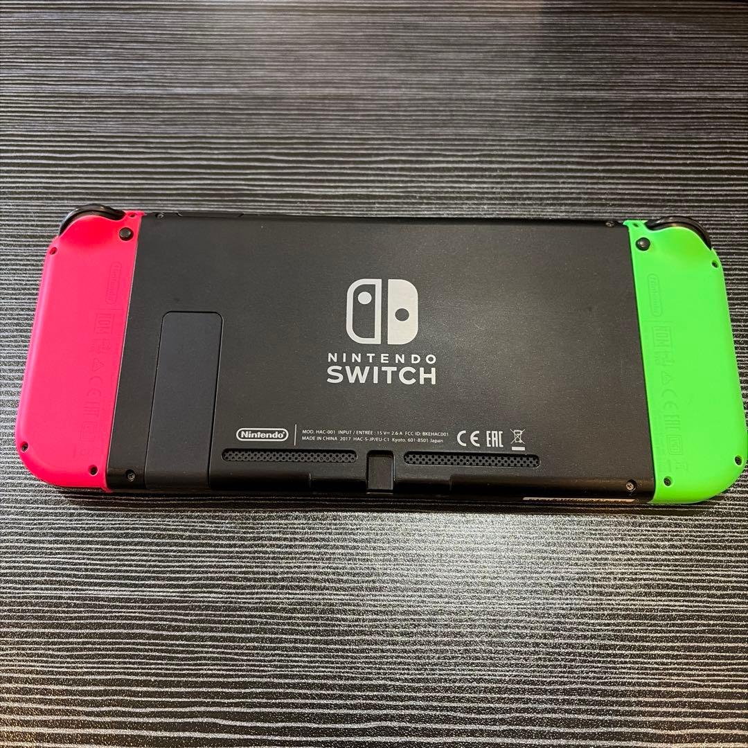 Nintendo Switch 本体　付属品付　緑ピンク　動作確認済　箱無し