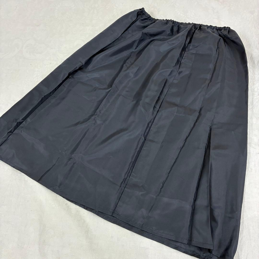 【中川政七商店】洗濯機OK ウール ギャザースカート 青 紺 ネイビー