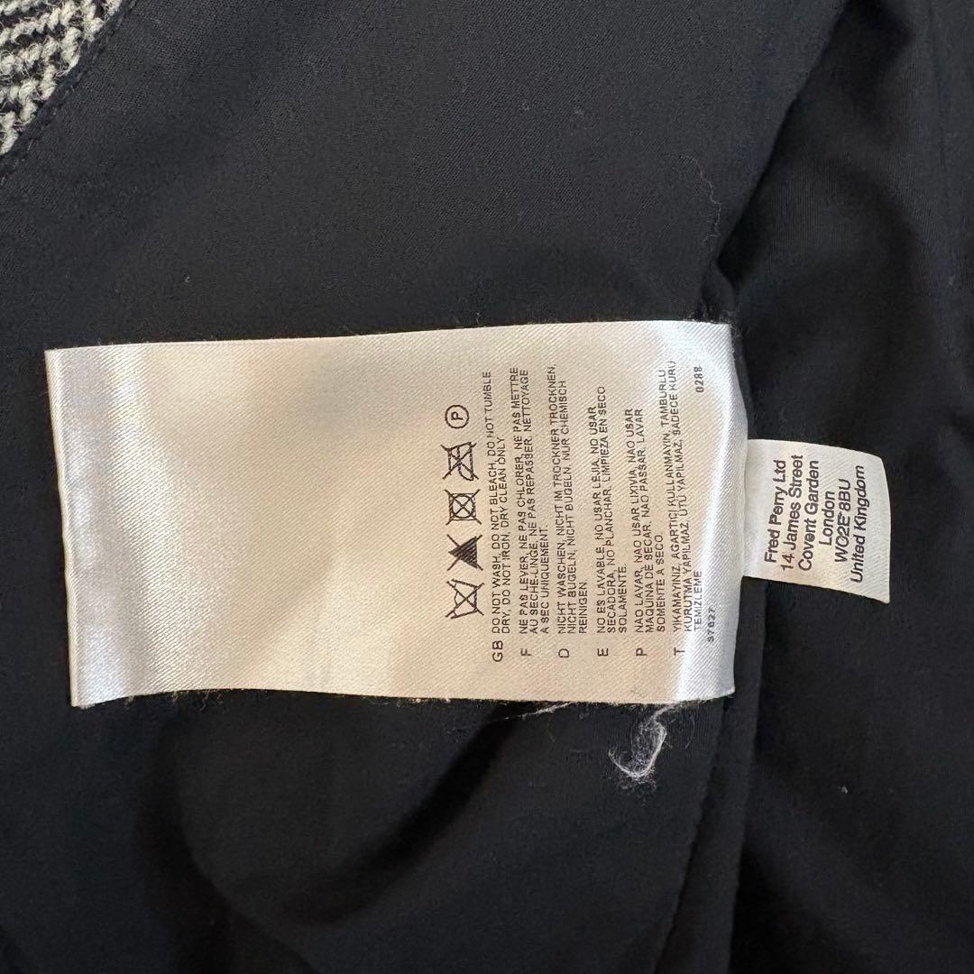 【未使用級】フレッドペリー×ハリスツイード　ハリントン ジャケット　英国製　36