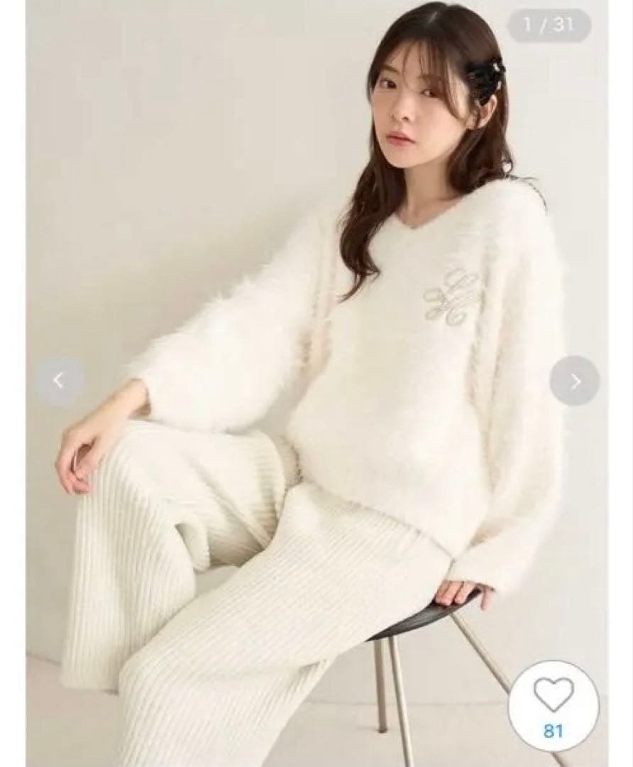 【年始値下げ】新品未使用タグ付きSNIDELシャギーセットアップ完売品