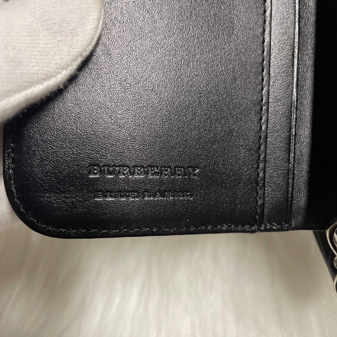 【極美品】BURBERRYバーバリー 財布 ブラック ブルーレーベル 本革
