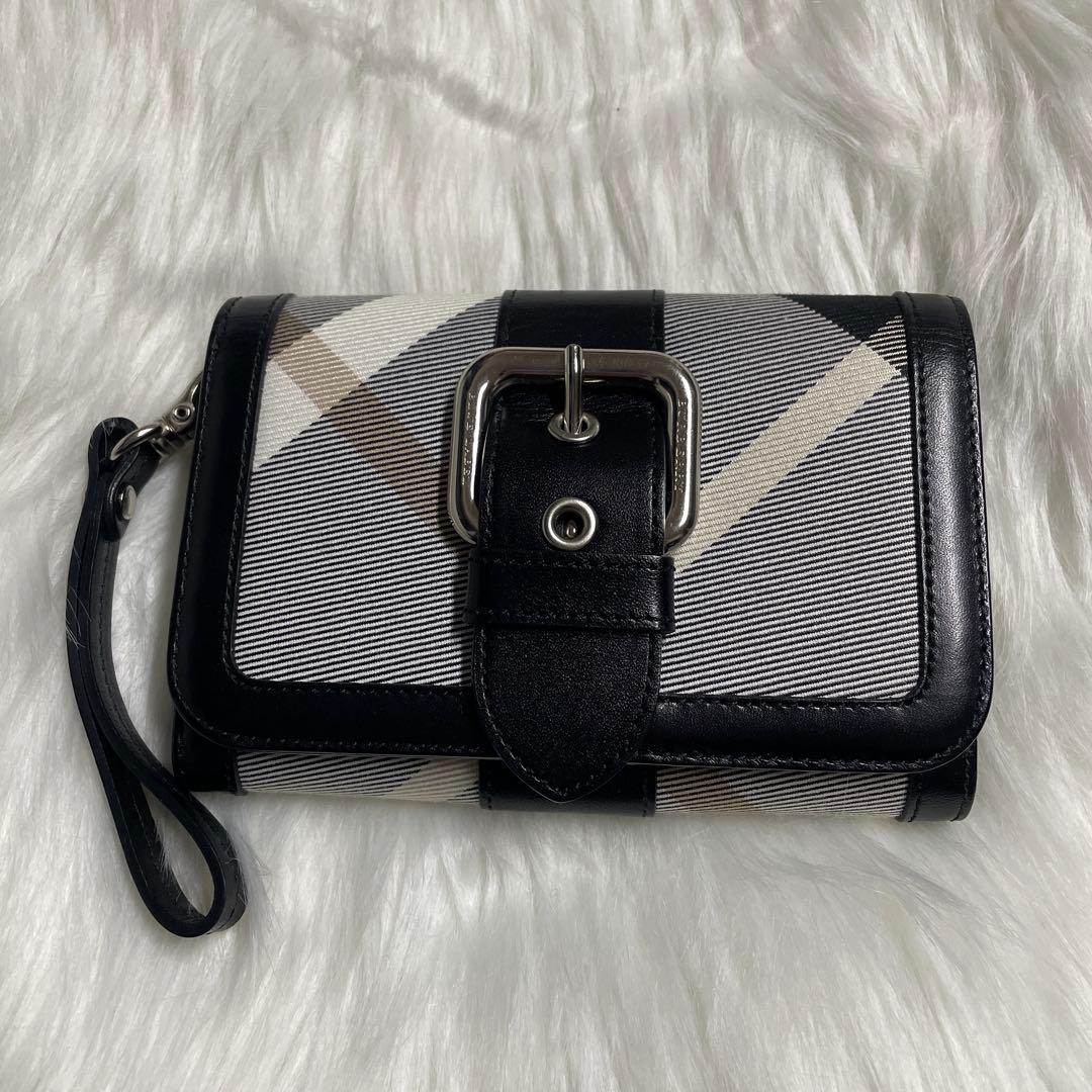 【極美品】BURBERRYバーバリー 財布 ブラック ブルーレーベル 本革