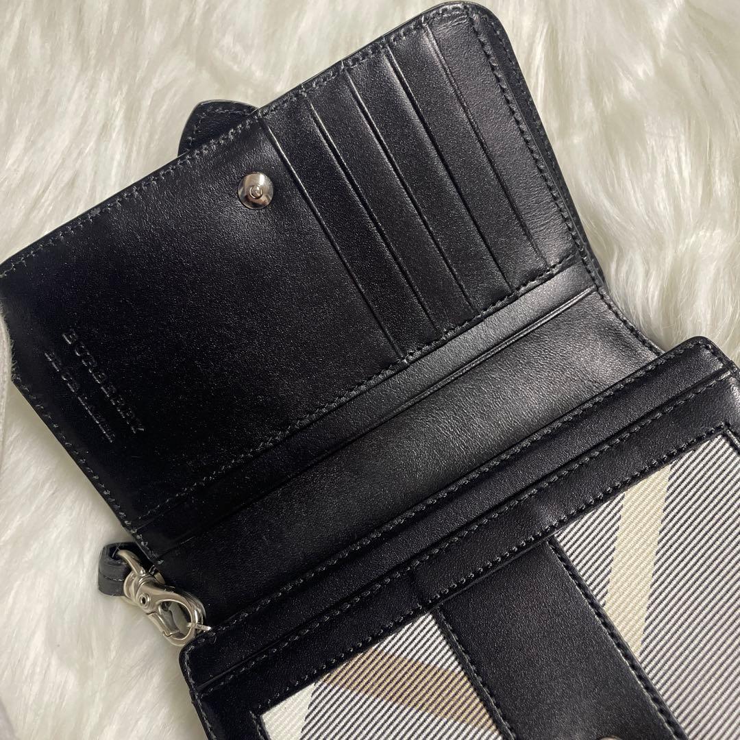 【極美品】BURBERRYバーバリー 財布 ブラック ブルーレーベル 本革