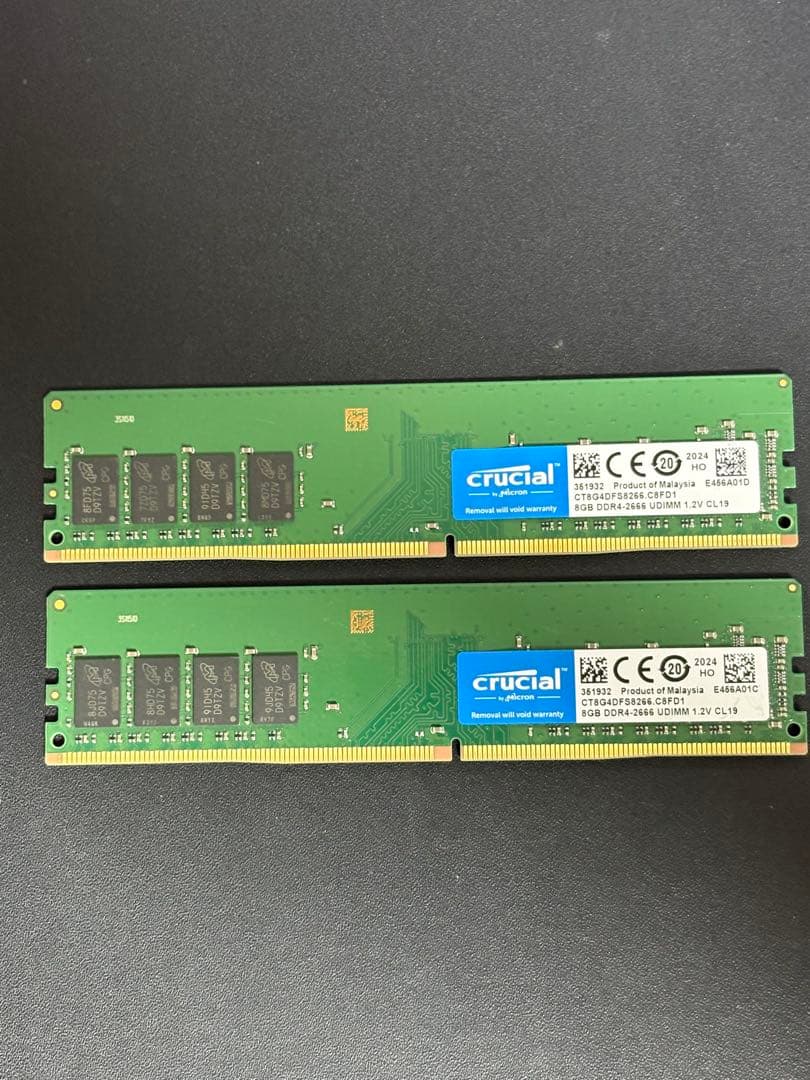 Crucial 8GB DDR4-2666 メモリ (8GBx2枚)