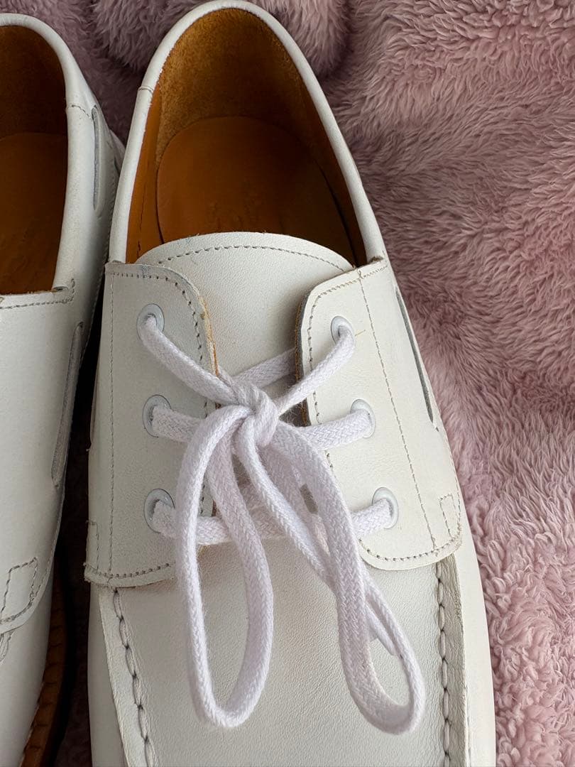 未使用★ジャランスリウァヤ サイズ7 BOAT SHOES 白 26㎝