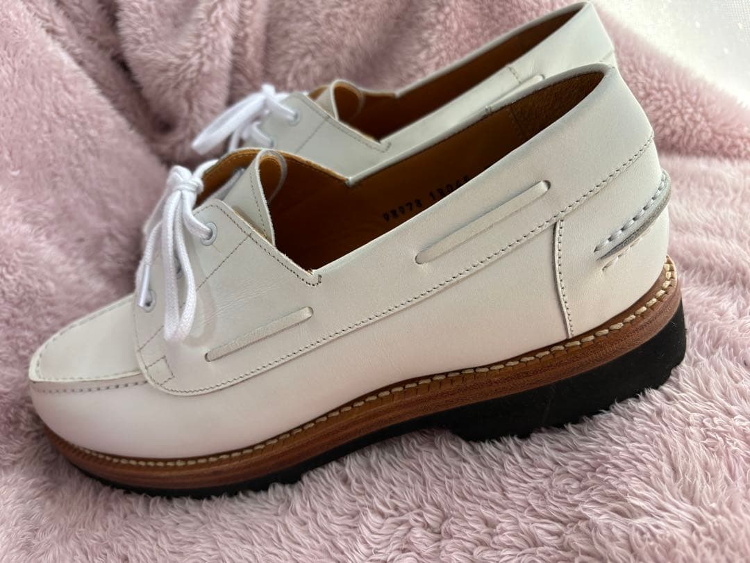 未使用★ジャランスリウァヤ サイズ7 BOAT SHOES 白 26㎝