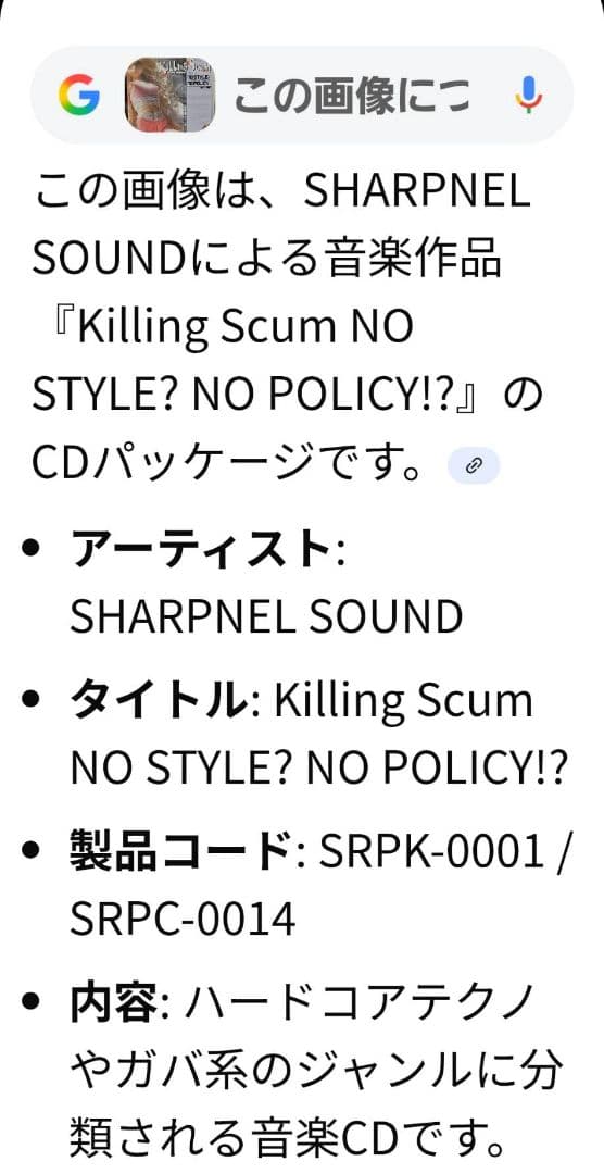 音楽CD Killing Scum - No Style? No Policy?