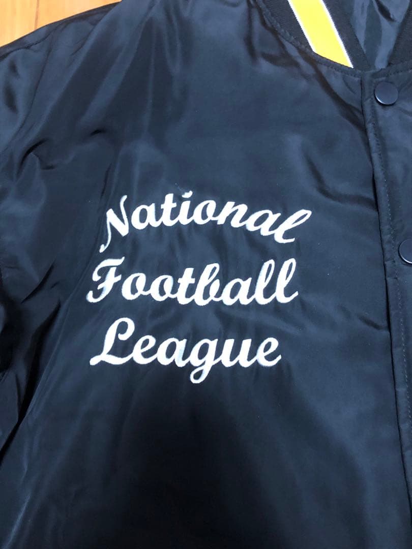 【美品】 NFL スティーラーズ スタジャン 中綿 総刺繍 リブライン GU