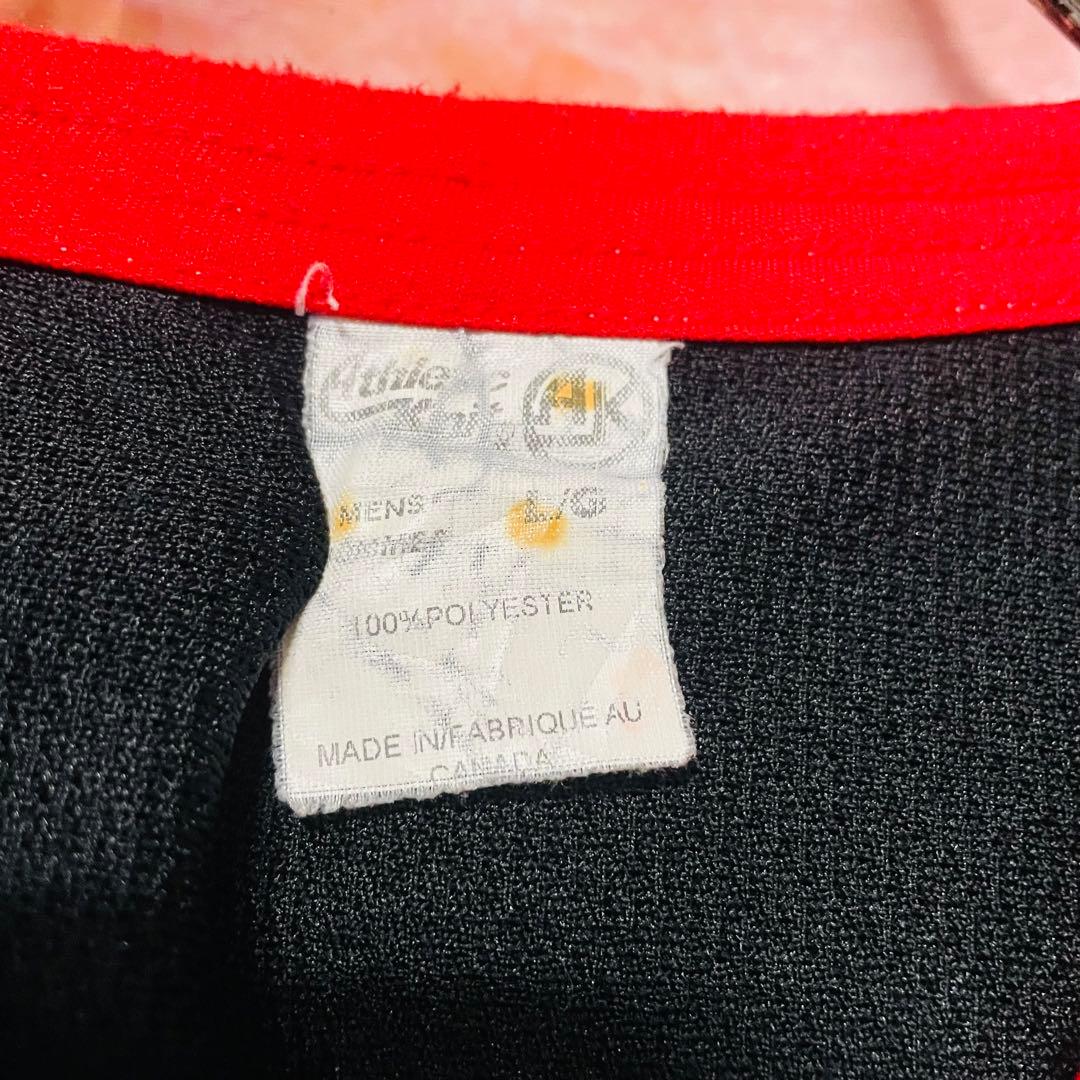 【90s古着】NHLシカゴブラックホークス　ゲームシャツ　XL 10 黒